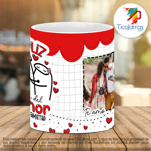 Tazas Personalizadas Feliz dia del amor y la amistad, te amo