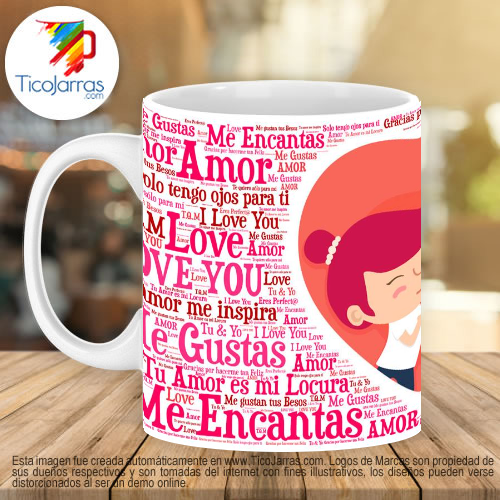 Jarras Personalizadas I love you me encantas