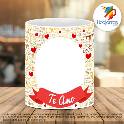 Tazas Personalizadas Te amo Te amo con foto