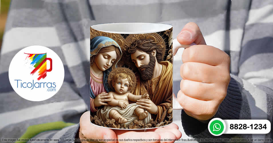 Tazas Personalizadas en Costa Rica José, María y el niño Jesús