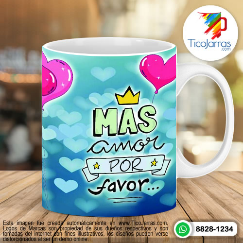 Tazas Personalizadas en Costa Rica Más amor por favor