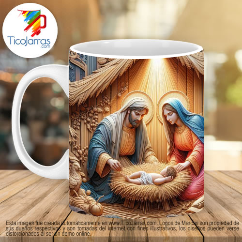 Jarras Personalizadas Nacimiento, portal de Dios