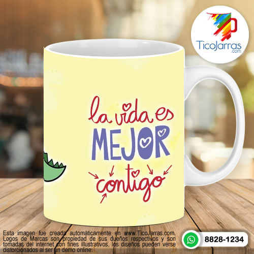 Tazas Personalizadas en Costa Rica La vida es mejor contigo