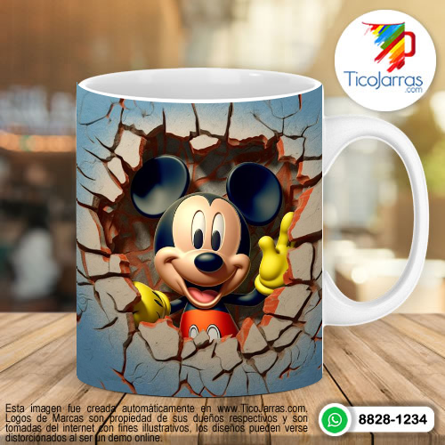 Tazas Personalizadas en Costa Rica Mickey Mouse 3D