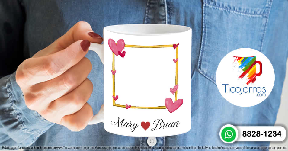 Artículos Personalizados Taza con foto y Nombre Love you