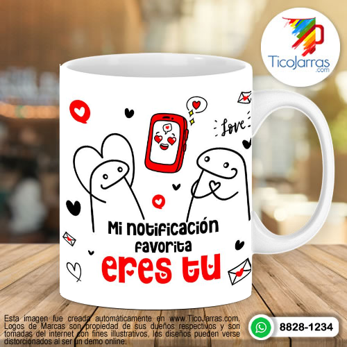 Tazas Personalizadas en Costa Rica Mi notificación favorita eres tú Flork