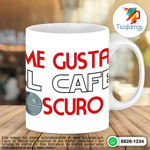 Tazas Personalizadas en Costa Rica Me gusta el café oscuro Star Wars