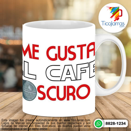 Diseños Personalizadas Me gusta el café oscuro Star Wars