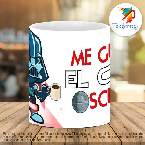 Tazas Personalizadas Me gusta el café oscuro Star Wars