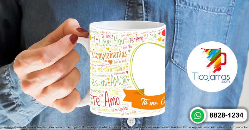 Artículos Personalizados taza Te amo eres mi otra mitad, con foto personalizada