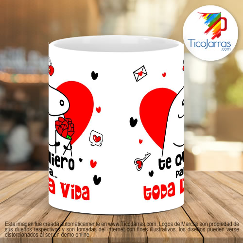 Tazas Personalizadas Te quiero para toda la Vida Flork