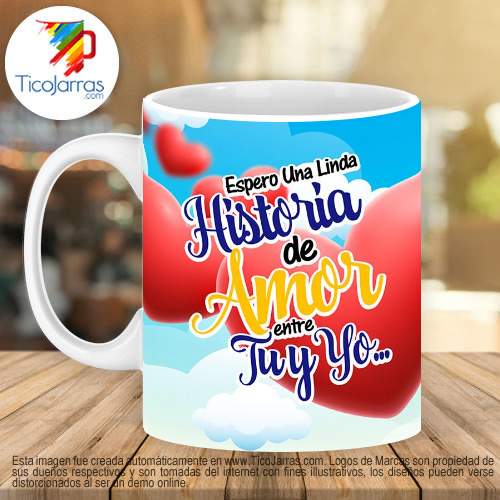 Jarras Personalizadas Espero una linda historia de amor.