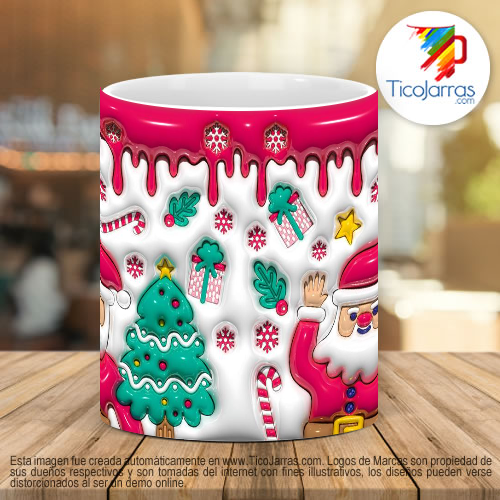 Tazas Personalizadas Santa y arbol de navidad