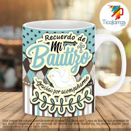 Tazas Personalizadas en Costa Rica Recuerdo de mi bautizo