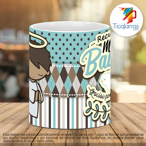 Tazas Personalizadas Recuerdo de mi bautizo