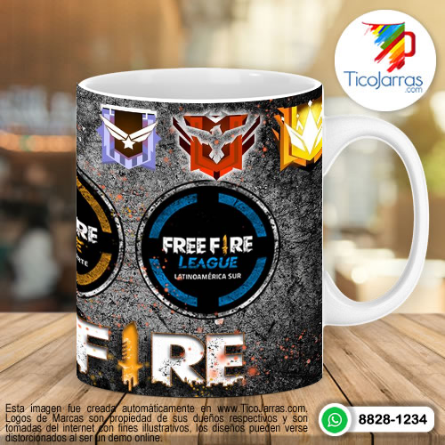 Tazas Personalizadas en Costa Rica FREE FIRE League