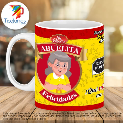Jarras Personalizadas Taza para Abuelita, Favorita de la Familia