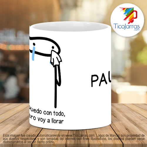 Tazas Personalizadas Claro que puedo con todo, pero primero voy a llorar.