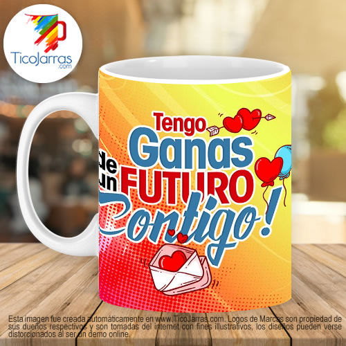 Jarras Personalizadas Tengo ganas de un futuro contigo.