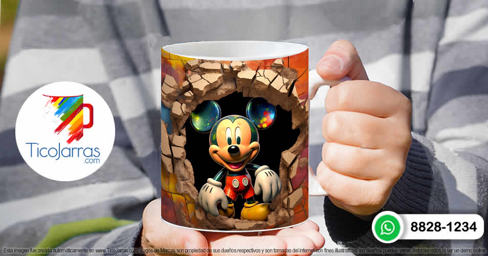 Tazas Personalizadas en Costa Rica Mickey Mosue 3D