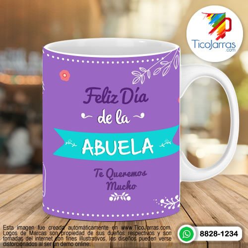 Tazas Personalizadas en Costa Rica Feliz día de la abuela con foto personalizada