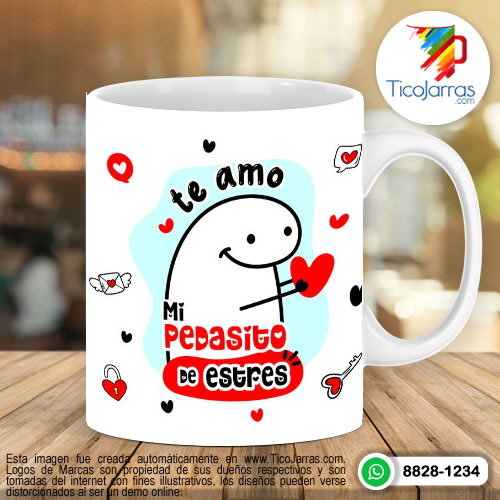 Diseños Personalizadas Flork - Te amo, mi pedacito de estres 