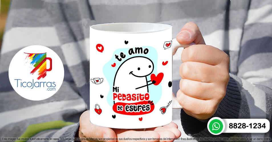 Tazas Personalizadas en Costa Rica Flork - Te amo, mi pedacito de estres 