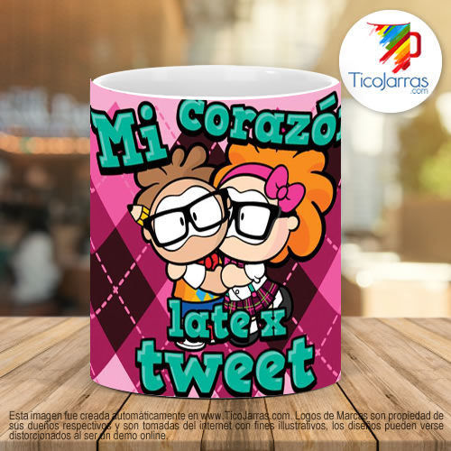 Tazas Personalizadas en Costa Rica Mi corazón late por tí
