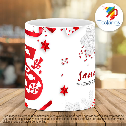 Tazas Personalizadas Taza Navideña con letra S