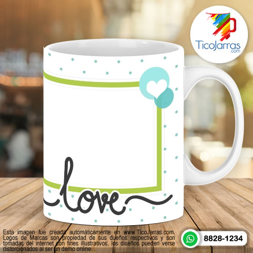 Tazas Personalizadas en Costa Rica Te amo mi vida - love - con foto