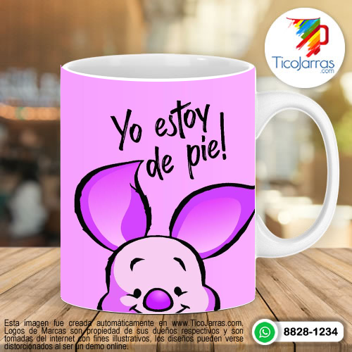 Diseños Personalizadas Piglet Yo estoy de pie