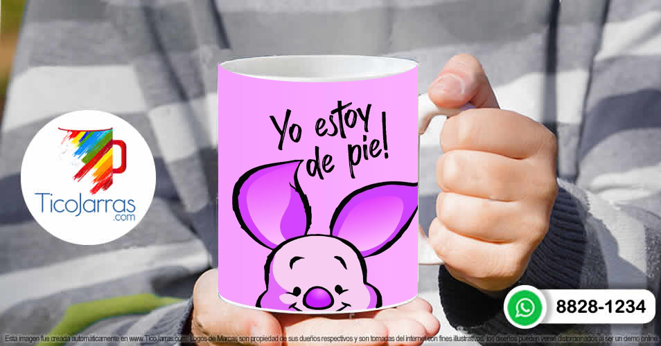 Tazas Personalizadas en Costa Rica Piglet Yo estoy de pie