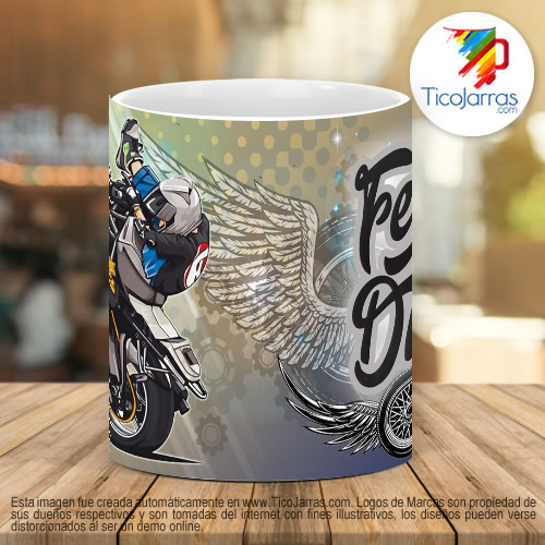 Tazas Personalizadas Feliz Día  Biker