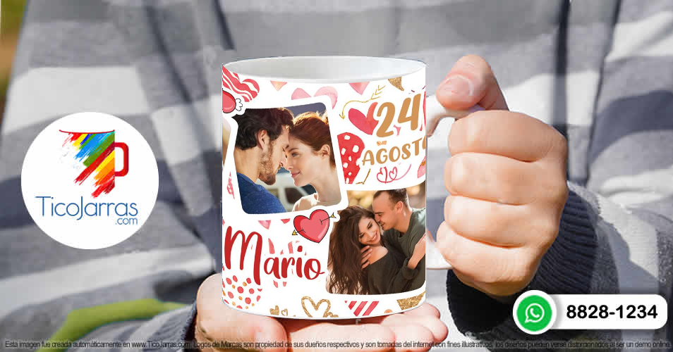 Tazas Personalizadas en Costa Rica Amor verdadero, 3 fotos, nombre