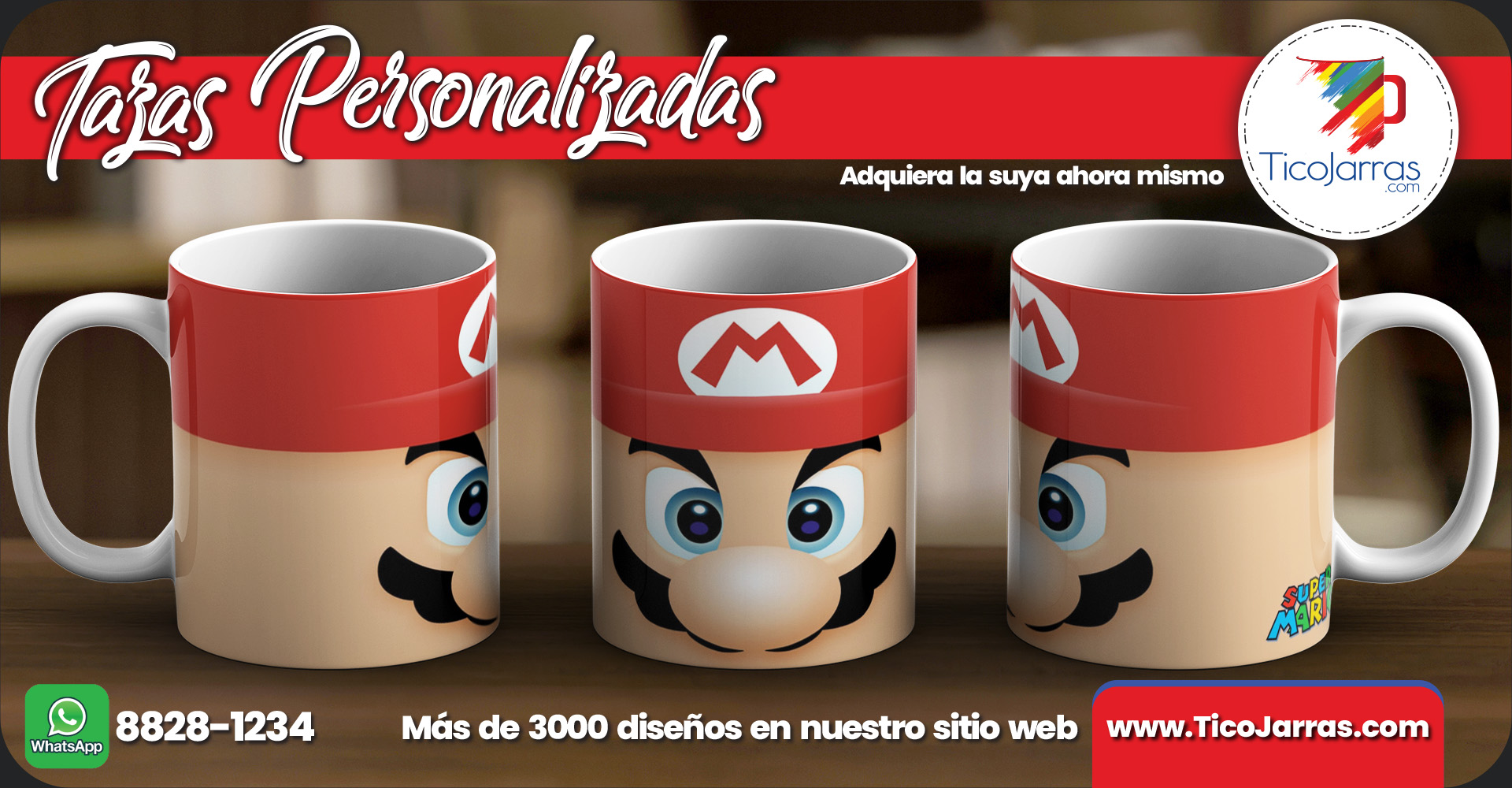 Tazas Personalizadas Mario Bross