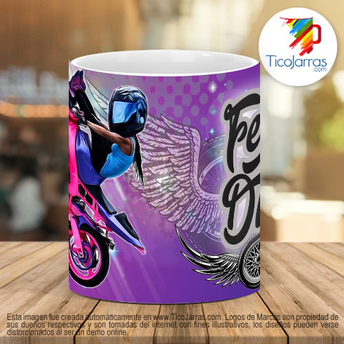 Tazas Personalizadas Feliz Día  Biker