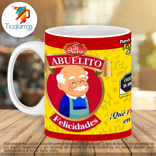 Tazas Personalizadas en Costa Rica Abuelito, el favorito de la Familia