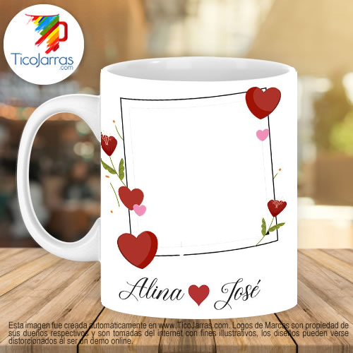 Jarras Personalizadas Taza con foto y nombre personalizado Love you