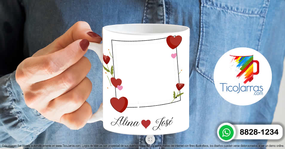 Tazas Personalizadas en Costa Rica Taza con foto y nombre personalizado Love you