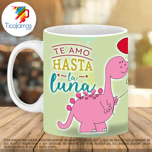 Jarras Personalizadas Te amo hasta en la Luna