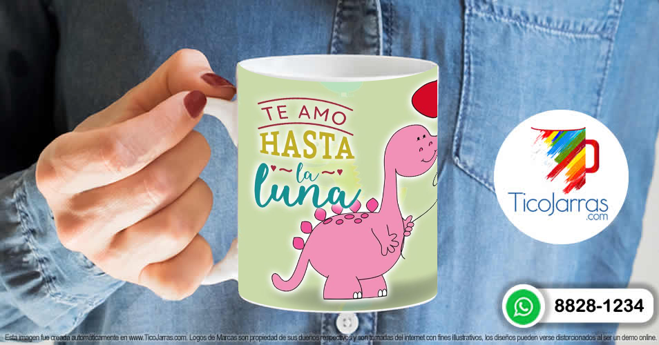Tazas Personalizadas en Costa Rica Te amo hasta en la Luna