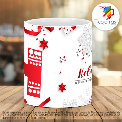 Tazas Personalizadas Taza Navideña con letra H