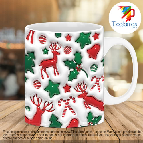 Renos y bastones navideños