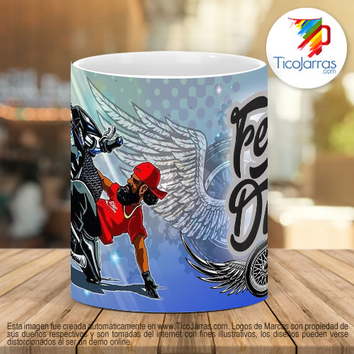 Tazas Personalizadas Feliz Día  Biker