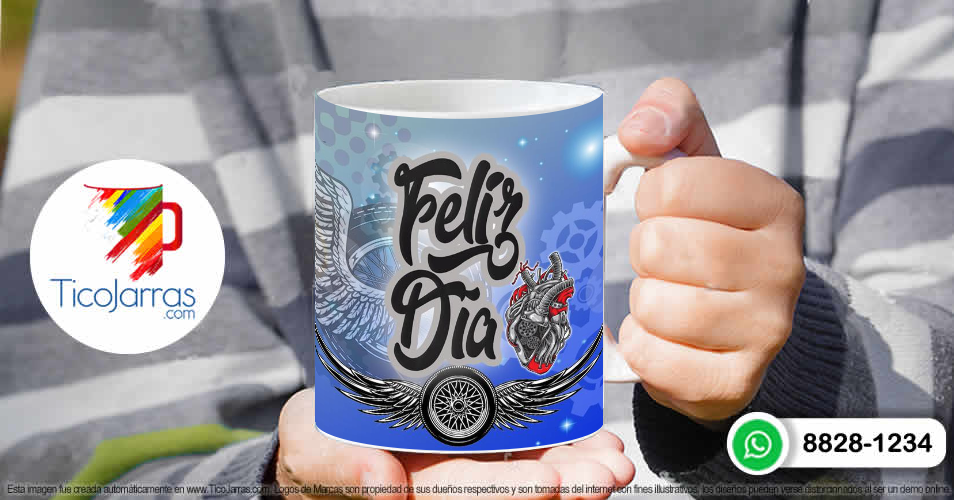 Tazas Personalizadas en Costa Rica Feliz Día  Biker