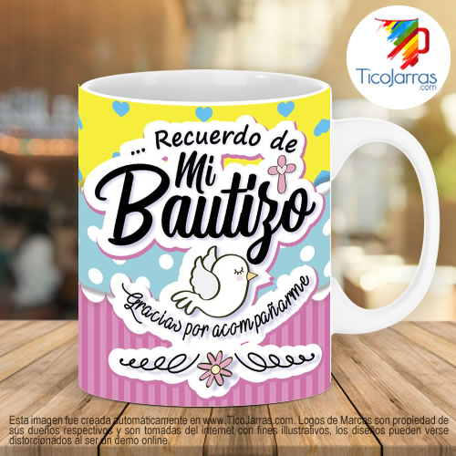 Tazas Personalizadas en Costa Rica Recuerdo de mi Bautizo