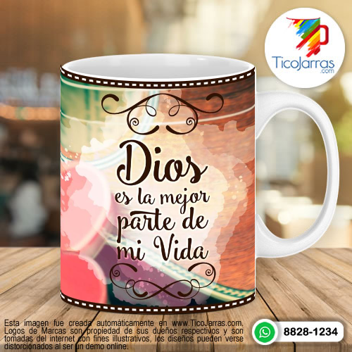 Tazas Personalizadas en Costa Rica Dios es la mejor parte de mi Vida
