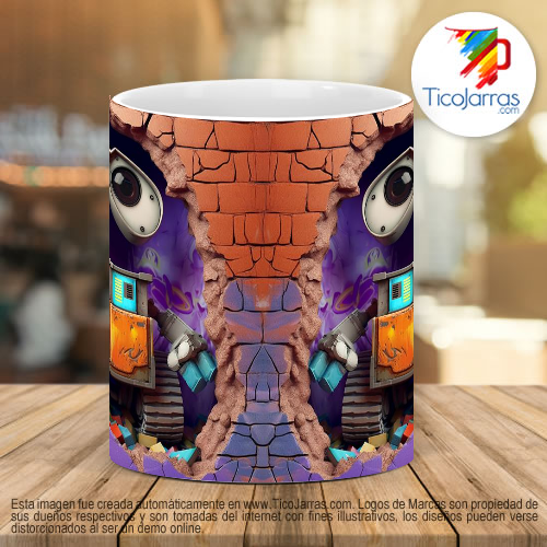 Tazas Personalizadas Wall-e 3D