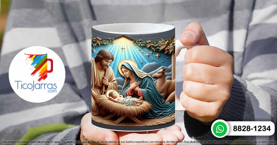 Tazas Personalizadas en Costa Rica Navidad - Pesebre 3d - Nacimiento de Jesús