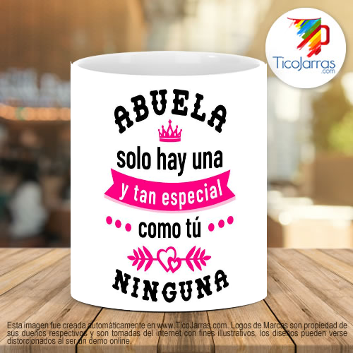 Tazas Personalizadas Abuela solo hay una y tan especial como tú ninguna